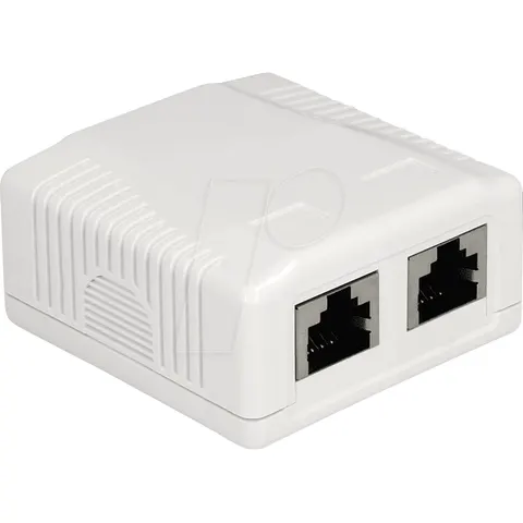 DELOCK 86197 - Network Wall Outlet 2 Port Cat.6A LSA – image 1