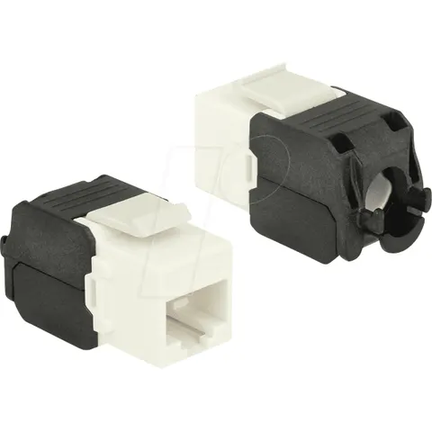 DELOCK 86266 - Keystone Module RJ45 jack > LSA Cat.6A UTP white – image 1