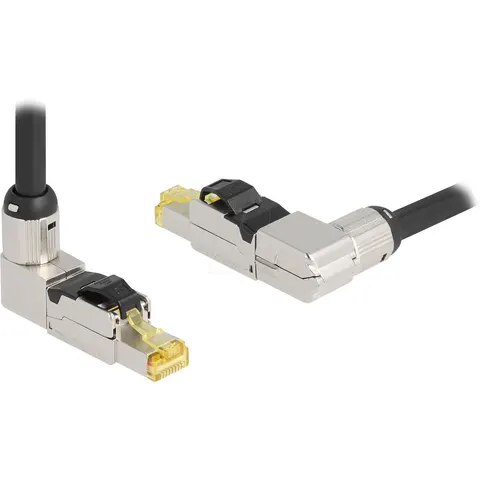 Delock RJ45 Plug field assembly Cat.6A metal angled – afbeelding 1