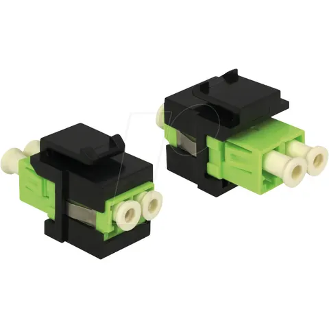 DELOCK 86330N - Keystone Module LC Duplex female > LC Duplex female multi-mode – image 1