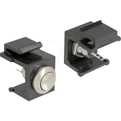 DELOCK 86402 - Keystone Push-button black – image 1