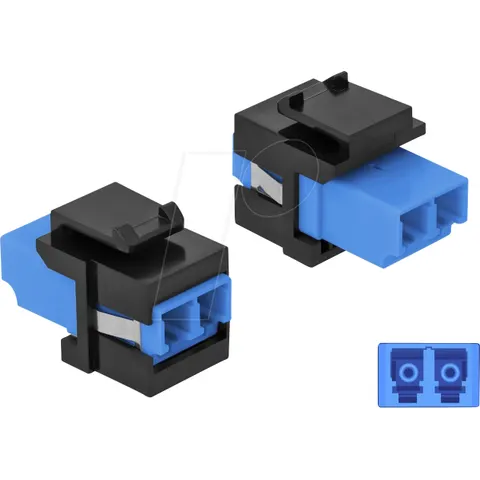 DELOCK 86718 - Keystone module LC duplex female > female – image 1
