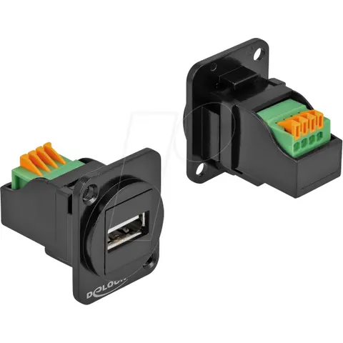 DELOCK 86734 - D-Type Module USB 2.0 Type-A female to terminal block – image 1