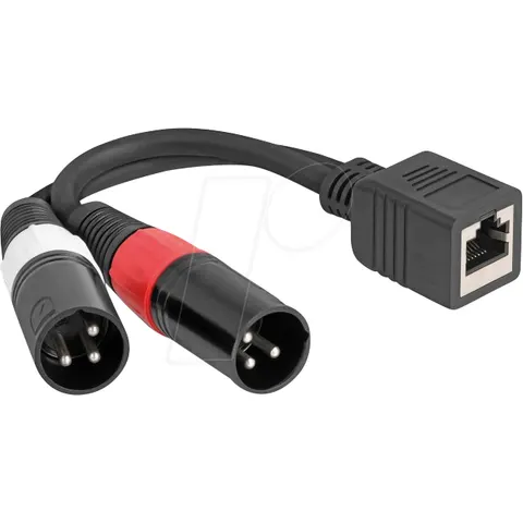 DELOCK 88179 - XLR Audio Extender & Adapter, Cat. 5, 20 cm – image 1