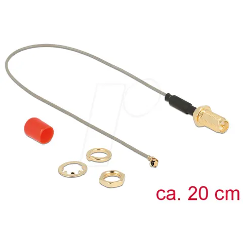 DELOCK 89831 - Antenna Cable RP-SMA jack bulkhead – image 1