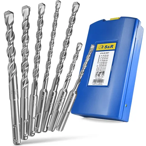 S&R Hammerbohr-Set SDS4 Plus, 7-teilig – Bild 1