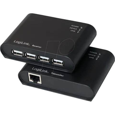 LogiLink UA0230 interface hub USB 2.0 480 Mbit/s Black – image 1