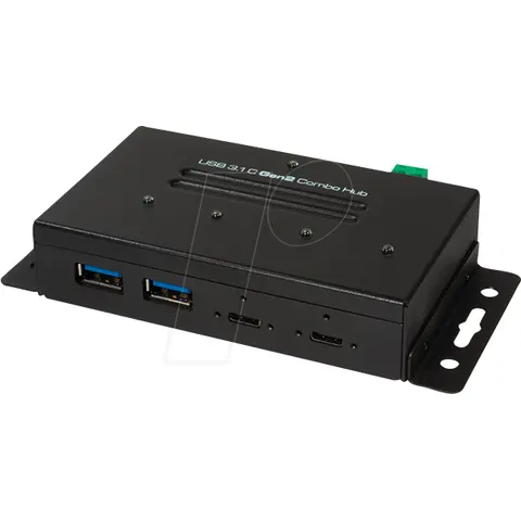LogiLink UA0316 interface hub 10000 Mbit/s Black – image 1