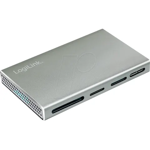 LogiLink USB 3.2 Gen1 Cardreader. 5-in-1. metal case. silver – image 1