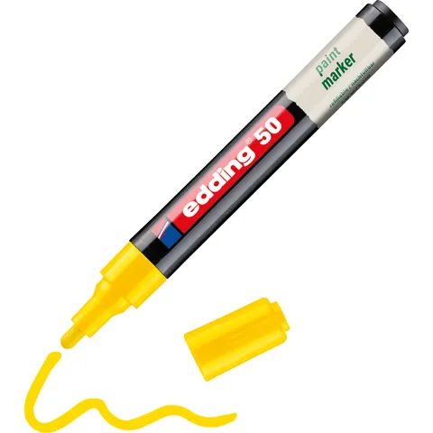 EDDING 50GE - Paint marker, 2.0 - 3.0 mm, yellow – image 1