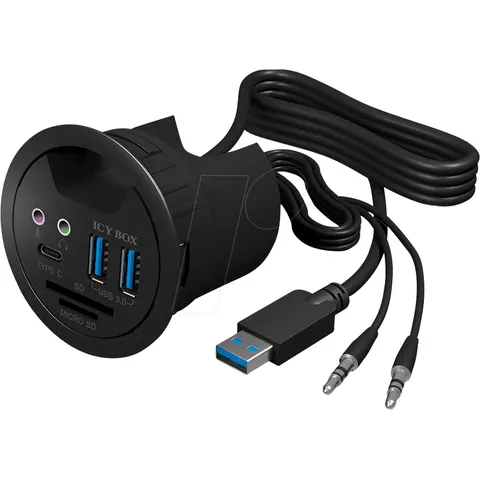 3 Port USB 3.0 In-Desk Hub – afbeelding 1