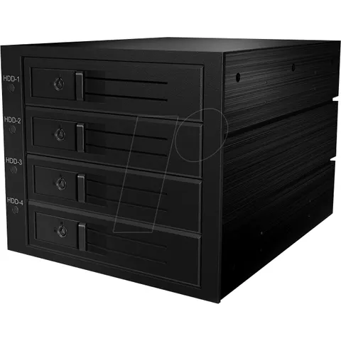 ICY BOX IB-564SAS-12G Disk-Array Schwarz – Bild 1