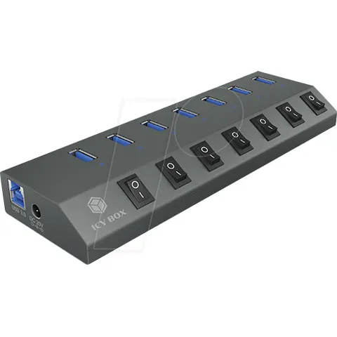 Concentrador USB "7 EN 1" (7x USB-A) - ICY BOX – imagen 1