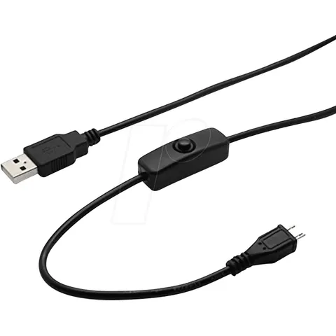 JOY-IT USB KABELSWITCH - USB micro-B plig>USB 2.0-A plug with switch – image 1