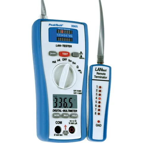 PEAKTECH 3365 - 2-in-1 LAN tester with digital multimeter – image 1