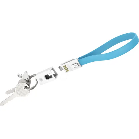 XLAYER 214000 - Sync & charge key fob, Micro B, 0.2 m, blue – image 1