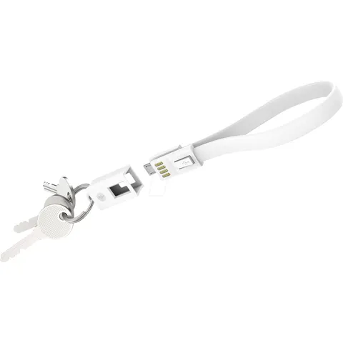 XLAYER 214004 - Sync & charge key fob, Micro B, 0.2 m, white – image 1