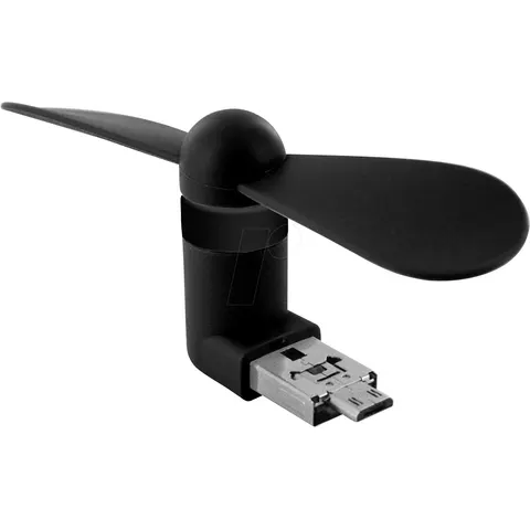 XLAYER 211037 - USB 2-in-1 mini fan, black – image 1