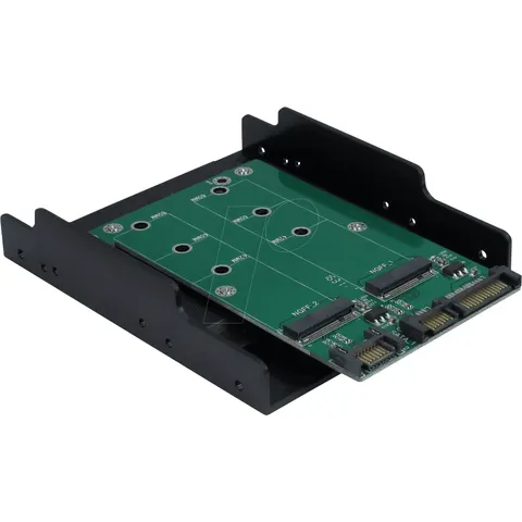 INTER-TECH IT88885372-2 - Carrier frame 2x M.2 SATA SSD – image 1