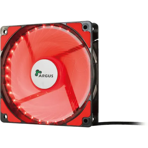 Inter-Tech Lüfter 120 25 ARGUS L-12025 RD, rot – Bild 1