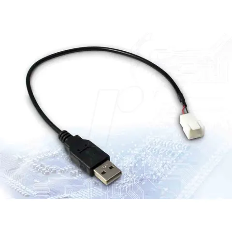 Inter-Tech Adapter USB AM auf 3Pin Buchse, 30 cm – Bild 1