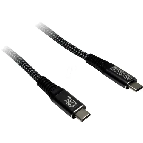 Inter-Tech Kabel AC USB-C 3.2 Gen 2x2, 240W - 1,5m – Bild 1