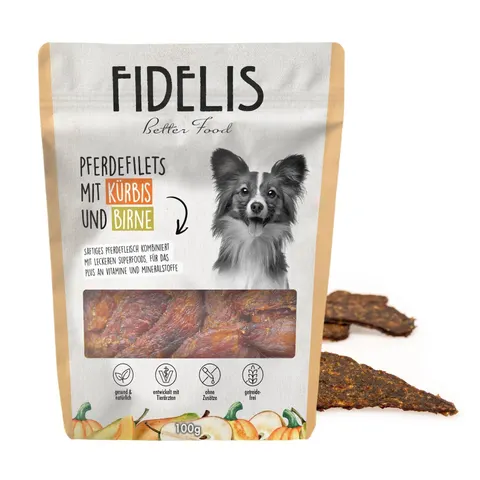 Filetes de caballo con calabaza y pera 100 g – imagen 1
