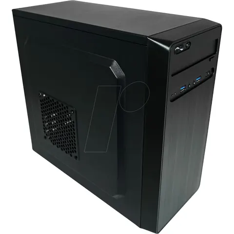 LC Power PC Gehäuse LC-2017MB-ON Micro-ATX schwarz – Bild 1
