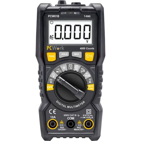 PCWORK PCW 01B - PCW01B multimeter, digital, 4000 counts, TRMS, AC/DC, NCV – image 1