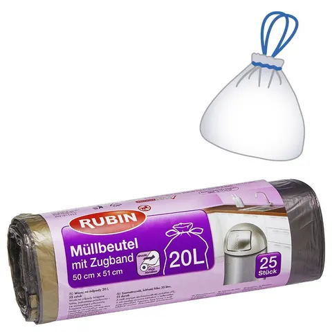 RUBIN Müllbeutel 20,0 l schwarz – blau – Bild 1