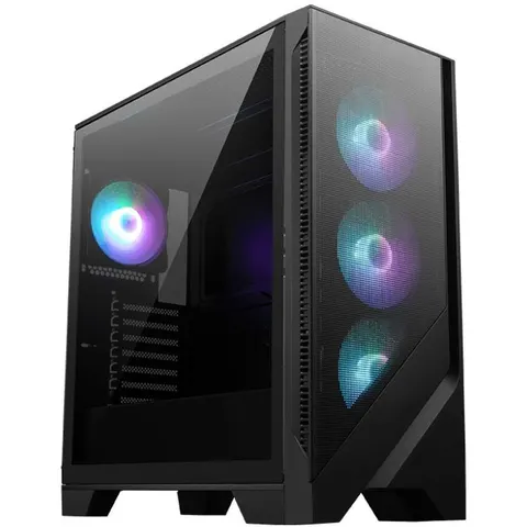 MSI MAG Forge 320R AIRFLOW Micro Tower Black. Transparent – image 1