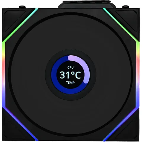 Lian Li Uni Fan TL120 LCD Reverse Blade Wireless Computer case 12 cm B – image 1