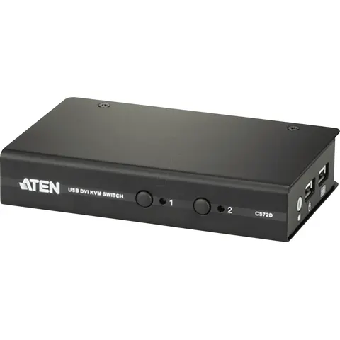 ATEN CS72D KVM Switch DVI, USB, Audio, 2-Poorts – afbeelding 1