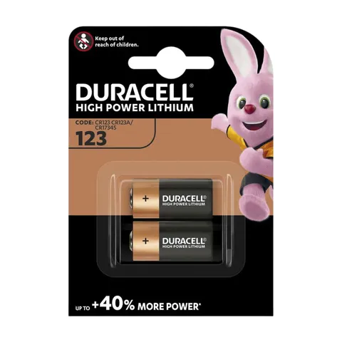 Batterij Duracell 2x CR123 high power lithium – afbeelding 1