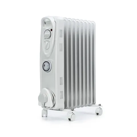 Status 2000W 9 Fin Oil Filled Radiator with Timer White – image 1