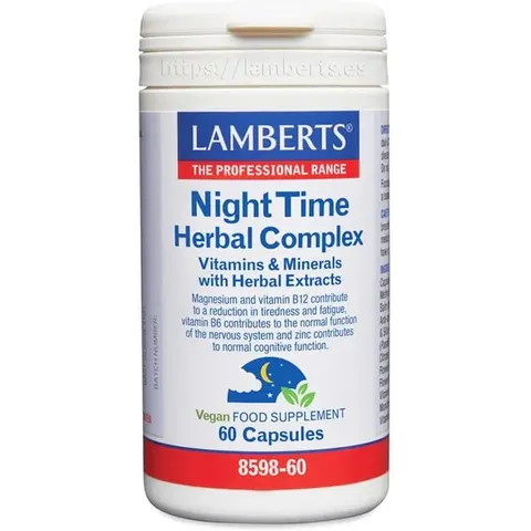 Lamberts Night Time Herbal Complex 60 Caps – imagen 1