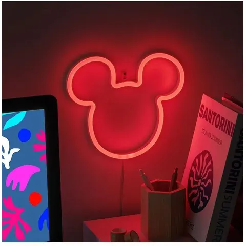 Paladone Mickey Mouse LED Neon Wandlamp – afbeelding 1