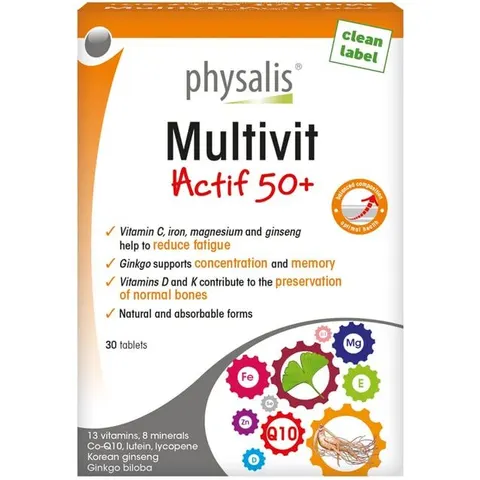 Physalis Multivit Actif 50+ 30 Tabs – imagen 1
