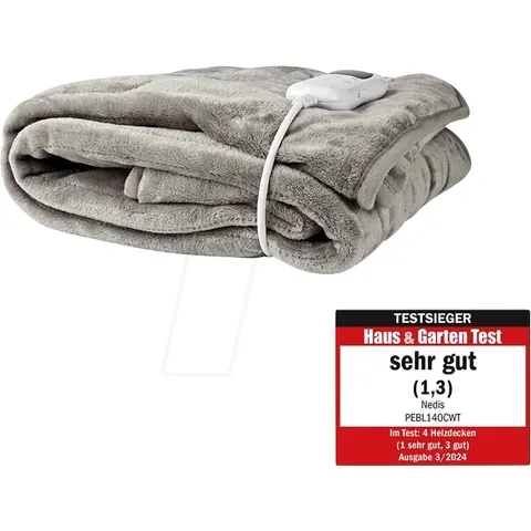 N PEBL140CWT - NEDIS electric blanket, grey – image 1