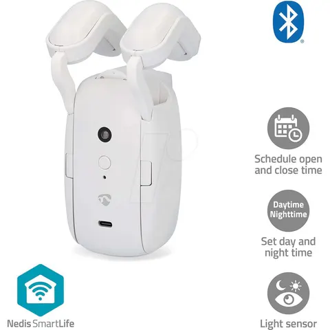 NEDIS N BTMC10WT1PC - Curtain control, Bluetooth, for rod rail – image 1