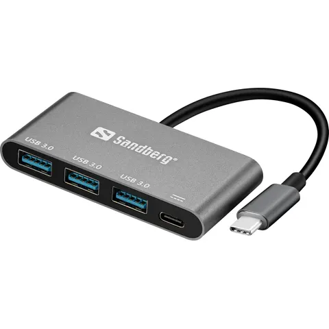Sandberg USB-C to 3xUSB 3.0 Hub + PD – image 1
