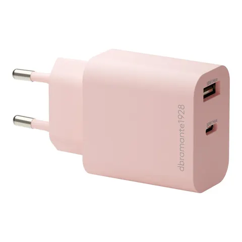 dbramante1928 Power Adater Pink USB-C + USB-A – Bild 1