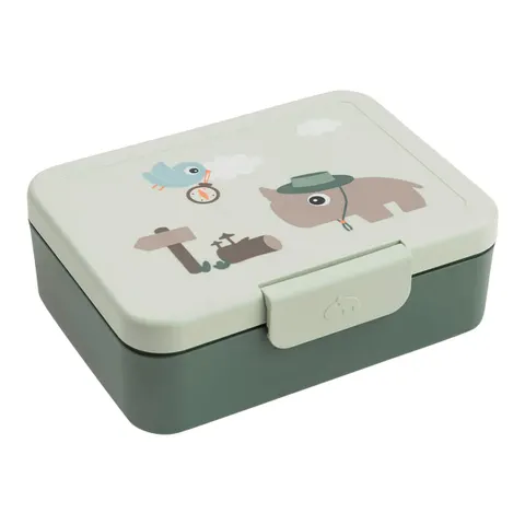 Done By Deer Lunchbox Met Verdeler - Tiny Trails - Green – afbeelding 1