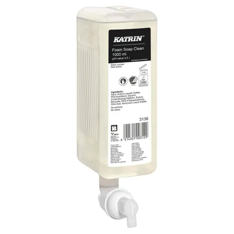 Handzeep Katrin Neutral schuim 1000ml 3136 – afbeelding 1