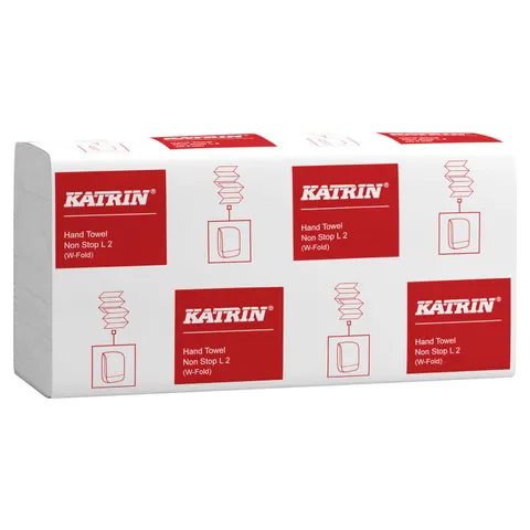 Handdoek katrin 2laags 203x320mm 25x120 vel wit – afbeelding 1