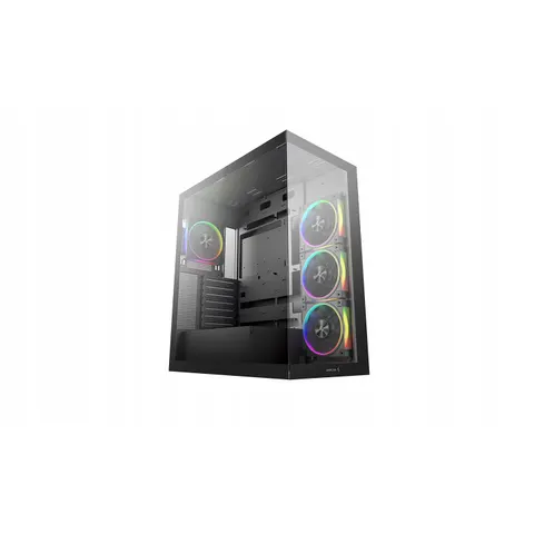 DeepCool CG580 4F V2 - pc-case - Midi-Tower AQ2 - Zwart – afbeelding 1