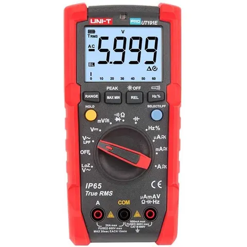 UNI-T UT-191E - Multimeter - True RMS - Waterdicht - LCD display – afbeelding 1