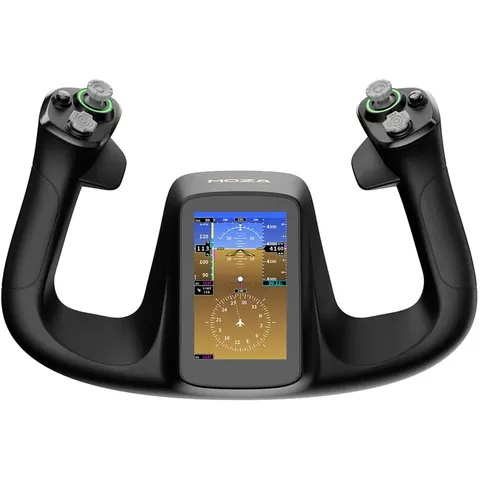 MOZA MFY Pro Yoke – 4,3" Touchscreen – 26 Programmeerbare Inputs – Hall Sensoren – Flight Simulator - PC – afbeelding 1