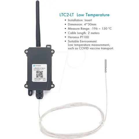 DRAGINO DRA LTC2-LT - LoRaWAN Temperature Transmitter, low temperature probe – image 1