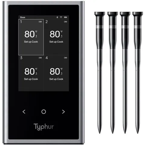 Bratenthermometer "Typhur Sync Quad 4-Probe", silber (bunt), Temperaturmessgeräte, Bratenthermometer bunt Einheitsgrösse – Bild 1